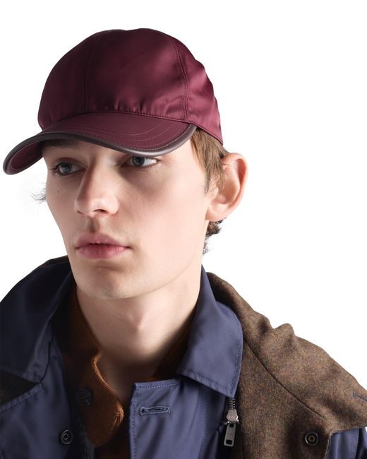Prada Purple Speedrock Re-Nylon Baseball Cap for men
