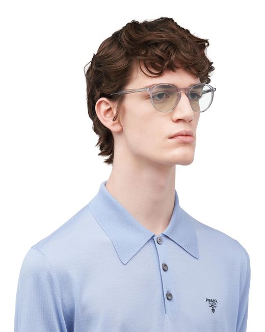 Prada White Eyewear Collection Sunglasses for men