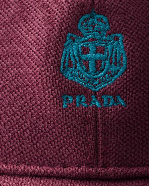 Prada Purple Old Piqué Baseball Cap