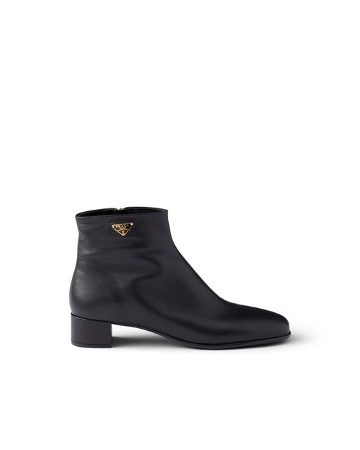 Prada Black Nappa Leather Booties