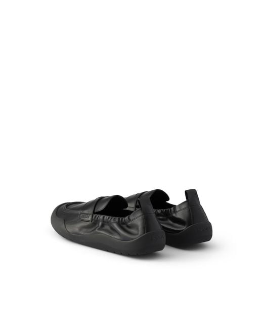 Prada Black Speedrock Leather Loafers, Size 5 for men