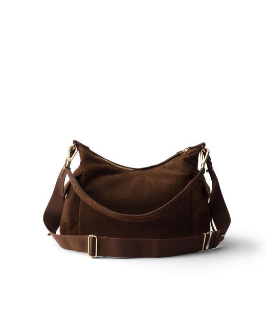 Prada Brown Explore Large Suede Bag