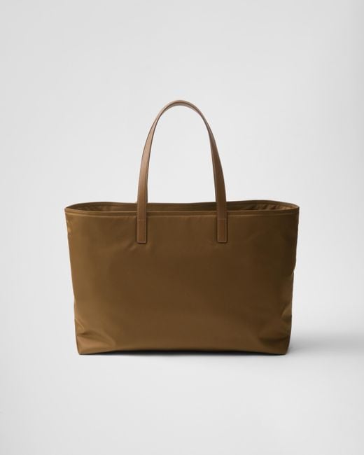Prada Brown Re-Edition 1978 Large Re-Nylon And Saffiano Leather Tote Bag