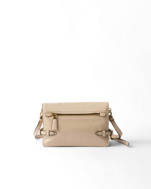 Prada Natural Leather Shoulder Bag