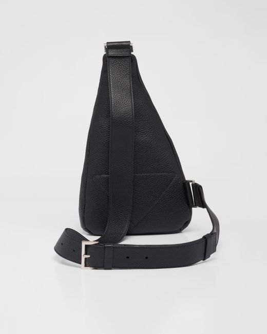 Prada Black Cross Leather Bag for men