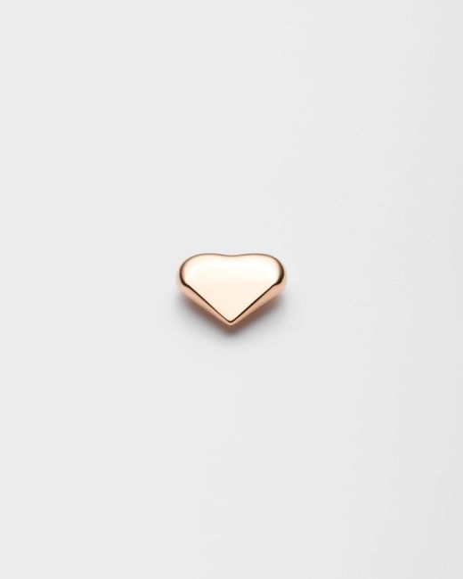 Prada White Eternal Nano Heart Single Earring
