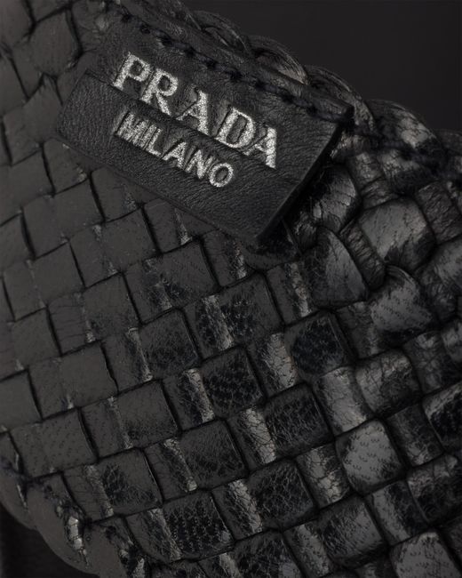Prada White Leather Thong Sandals, Size 6 for men