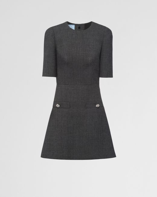Prada Black Wool Mini-Dress