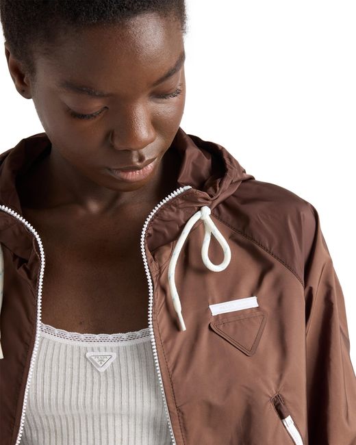 Prada Brown Lightweight Re-Nylon Blouson Jacket