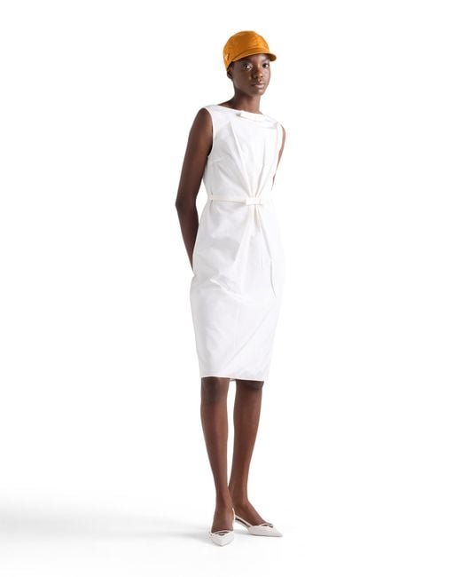 Prada White Faille Dress