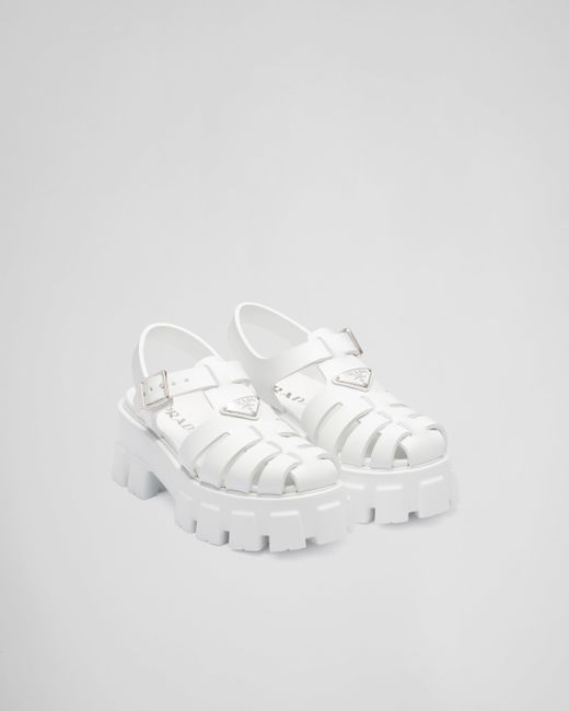 Sandali Monolith di Prada in White