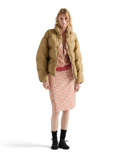 Prada Natural Medium-Weight Technical Fabric Down Jacket
