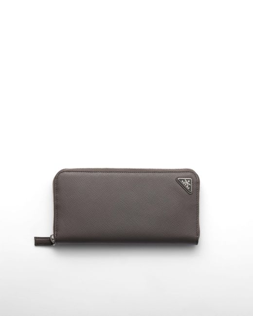 Prada Gray Saffiano Wallet for men