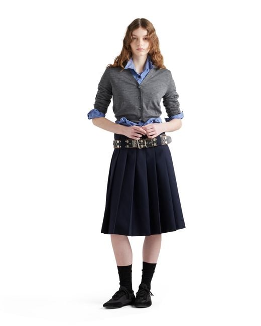 Cárdigan De Lana, Mujer, Talla Prada de color Gray