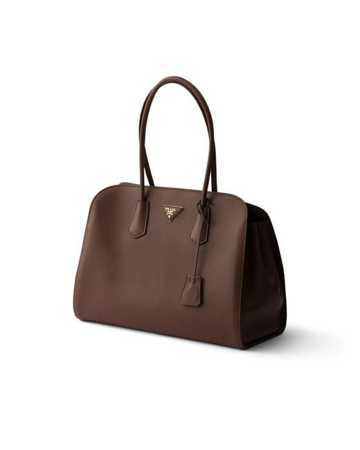 Prada Brown Large Leather Tote Bag