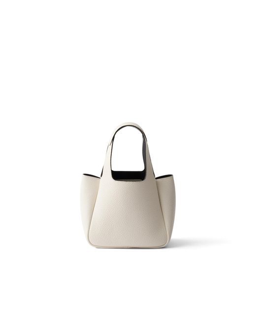 Prada White Liaison Mini Leather Handbag