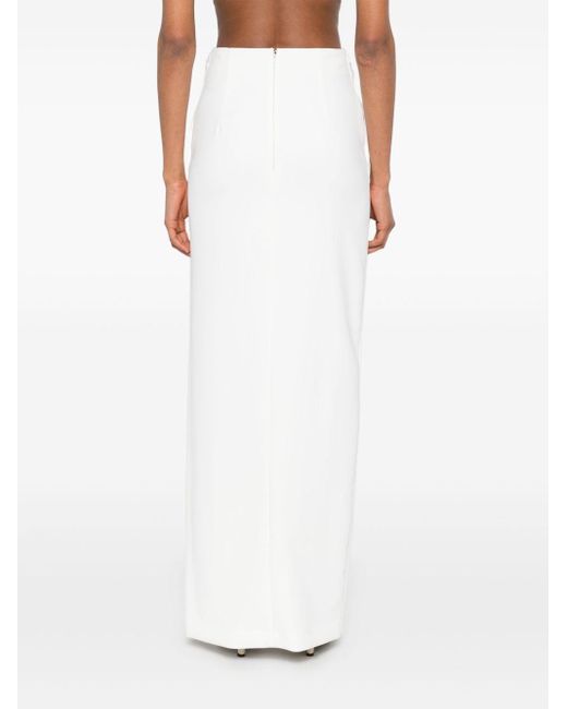 Gonna Lunga Bianca Fiocco di Elisabetta Franchi in White