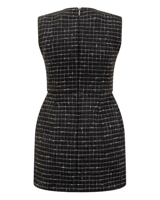 Abito A Quadri Senza Maniche di MSGM in Black