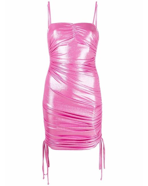 Abito Fucsia Mini Finish Satin di Chiara Ferragni in Pink