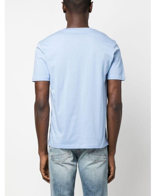 T-Shirt Logo Stampa di Boss in Blue da Uomo