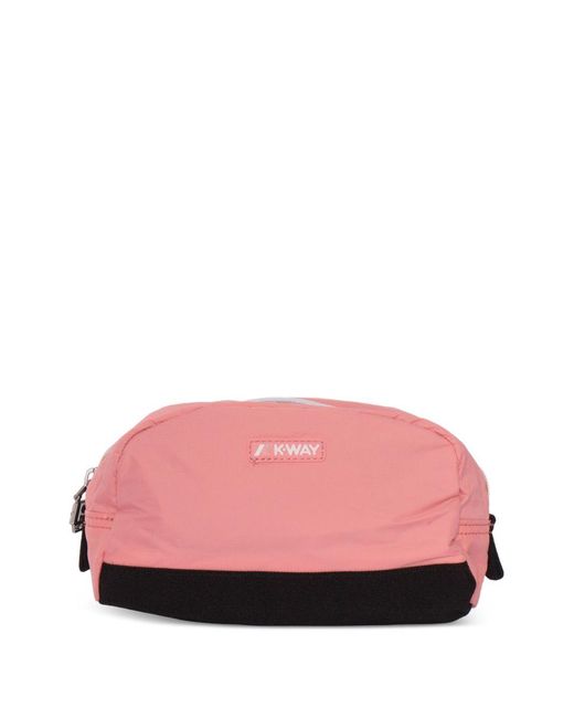 Beauty Case Con Base Rigida di K-Way in Pink da Uomo