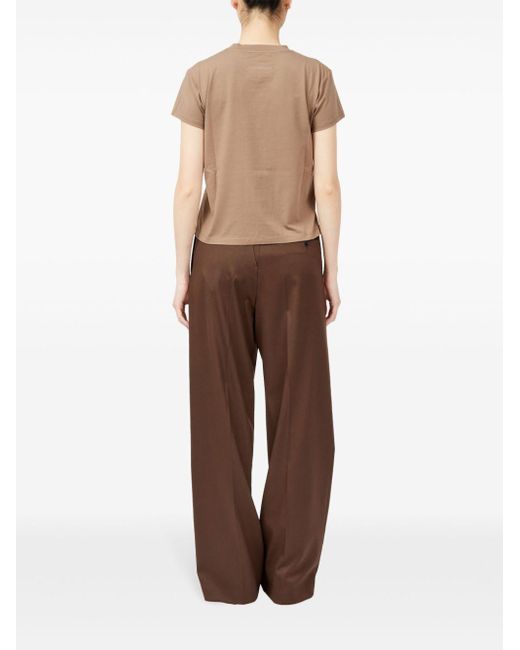 T-Shirt Logo Numerico di MM6 by Maison Martin Margiela in Natural