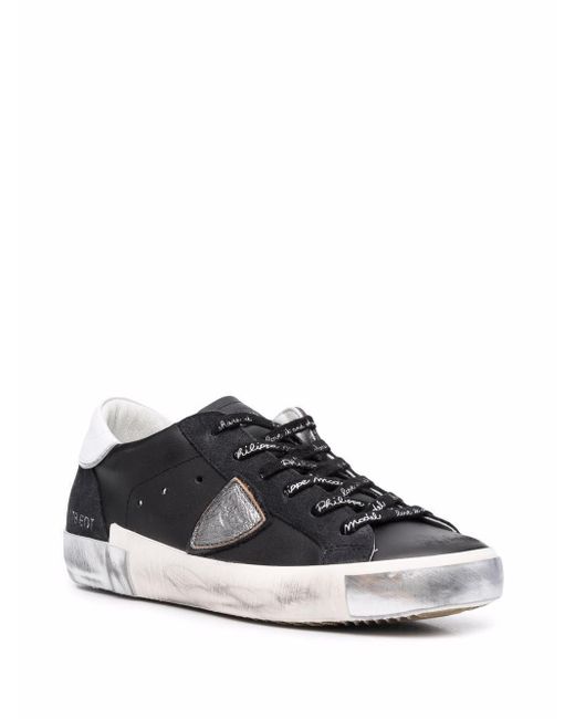 Sneakers Prsx Low Nere/Argento Donna di Philippe Model in Black