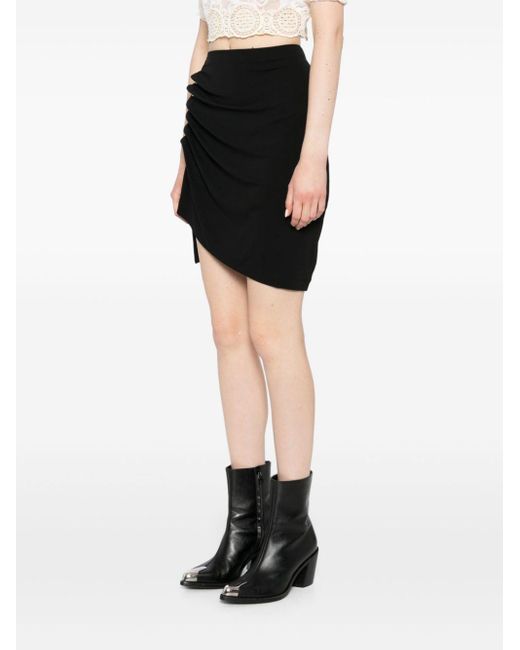 Minigonna Plissettata Nera di Rabanne in Black