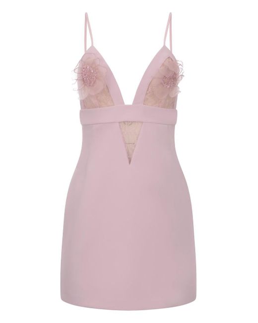 Abito Mini Con Ricami E Applicazioni di Elisabetta Franchi in Pink