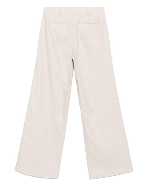 Pantaloni A Gamba Ampia di Michael Kors in White