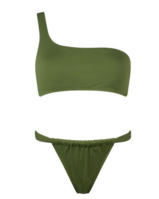 Bikini A Bralette Monospalla Militare Celestine Noelle di Mc2 Saint Barth in Green