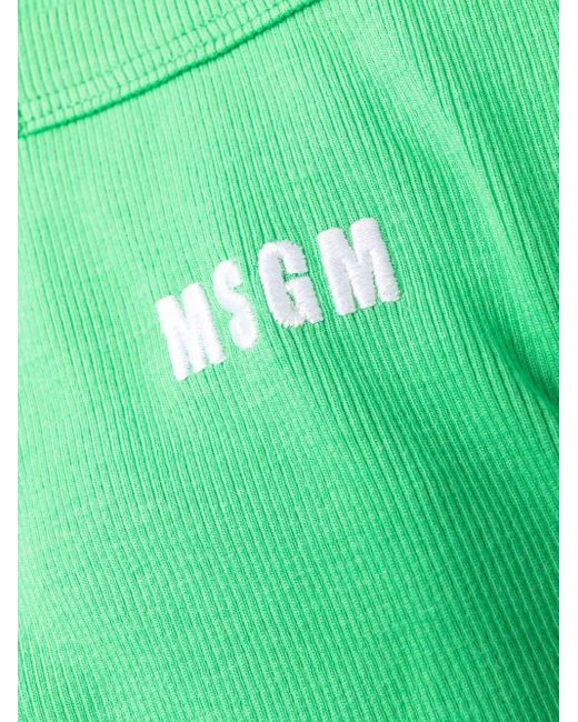 Abito Lungo Cut-Out Laterali di MSGM in Green
