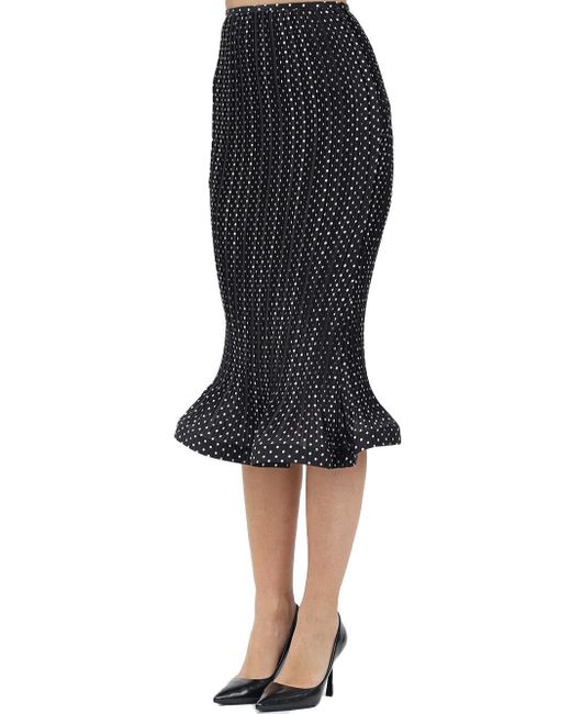 Gonna A Campana Nera Con Fantasia Pois All-Over di SIMONA CORSELLINI in Black