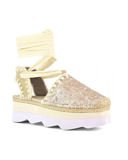 Espa Sandal Micro Sequins Rosa Perlato di Mou in Metallic