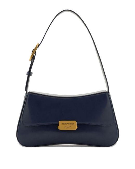 Borsa A Spalla Notte Finish Lucido di Emporio Armani in Blue