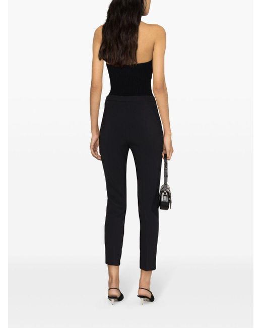 Pantalone Dritto Con Patte Nero di Elisabetta Franchi in Black