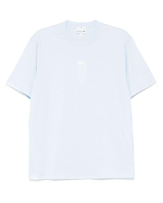 T-Shiert Stampa Logo Centrale di Lacoste in White da Uomo