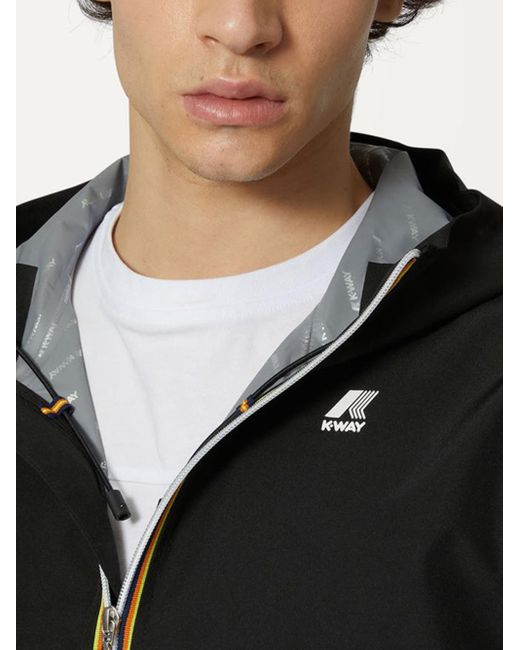 Giubbino Jack Stretch Dot di K-Way in Black da Uomo