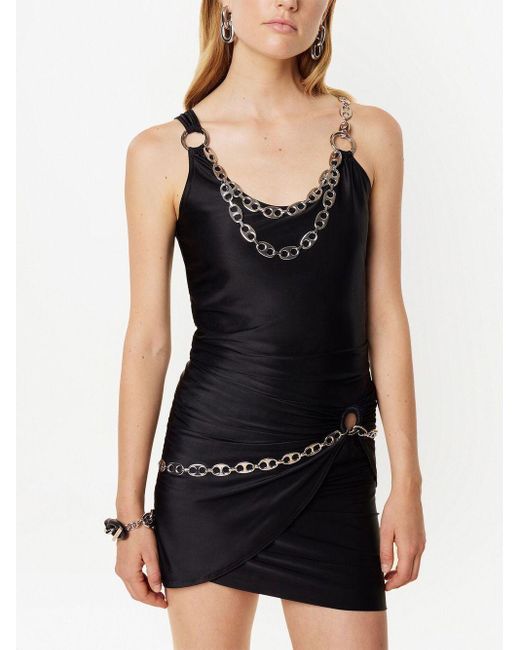 Abito Mini Con Gioiello di Rabanne in Black