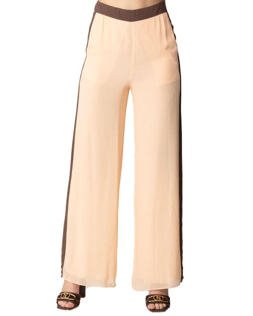 Pantalone Bicolor di Patrizia Pepe in Natural