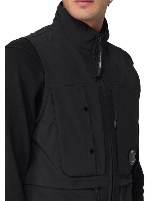 Gilet C.P. Shell-R di C P Company in Black da Uomo