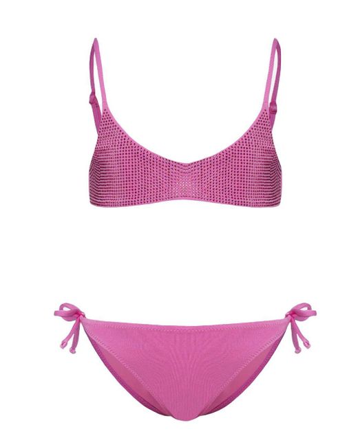 Costume Paloma+Marielle Con Strass di Mc2 Saint Barth in Pink