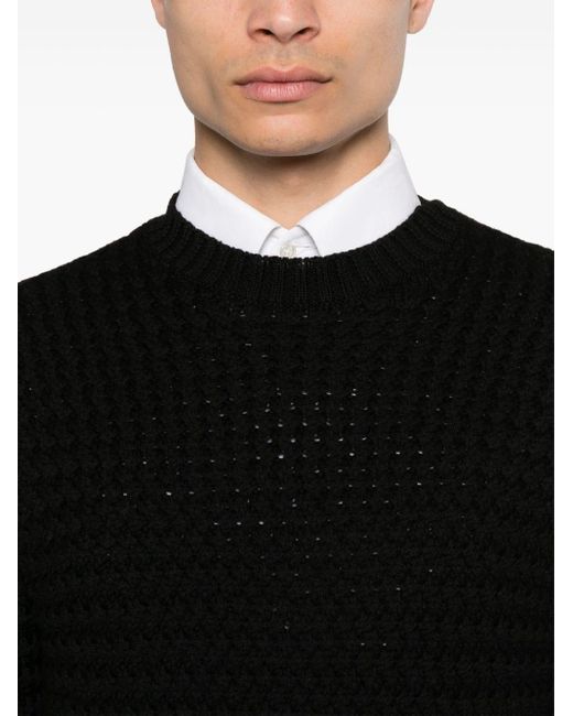 Maglione Wealt di Tagliatore in Black da Uomo