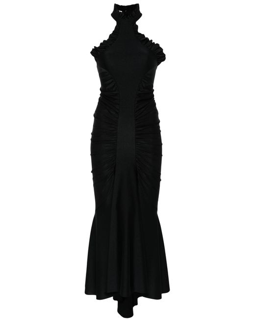 Abito Midi Drappeggiato Con Ruches di PHILOSOPHY DONNA in Black