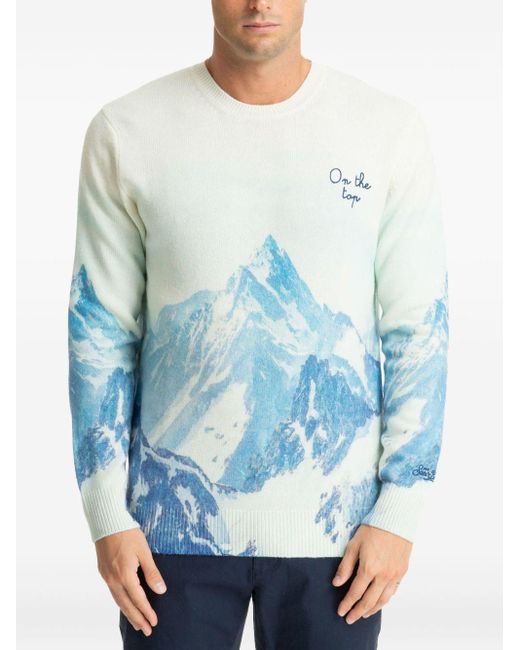 Maglione Heron W "On The Top Panna di Mc2 Saint Barth in Blue da Uomo