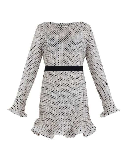 Abito Con Fantasia Pois All-Over di SIMONA CORSELLINI in Gray