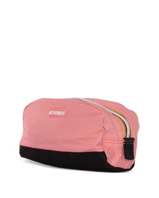 Beauty Case Con Base Rigida di K-Way in Pink da Uomo