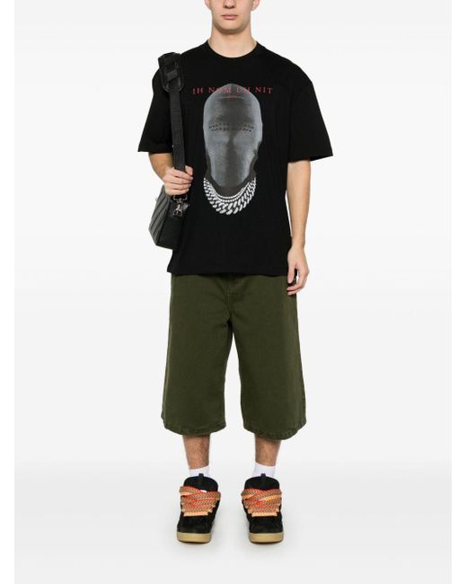 T-Shirt Nera New Mask Frontale di Ih Nom Uh Nit in Black da Uomo