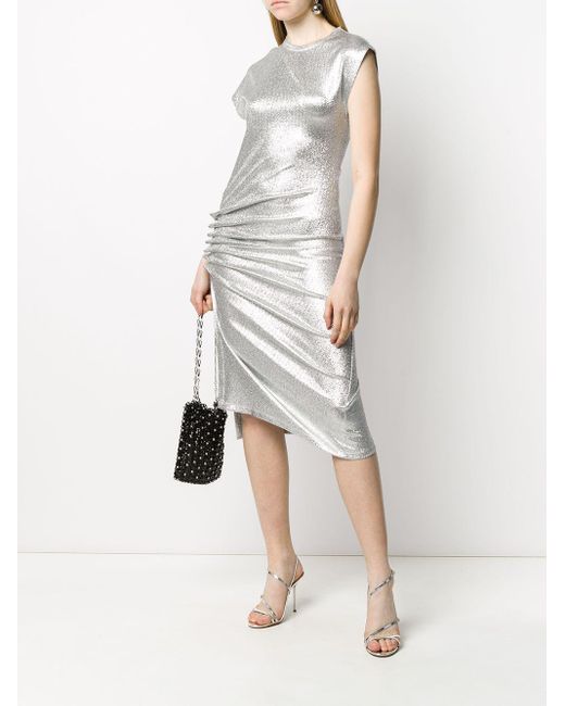 Abito Midi Asimmetrico di Rabanne in Gray