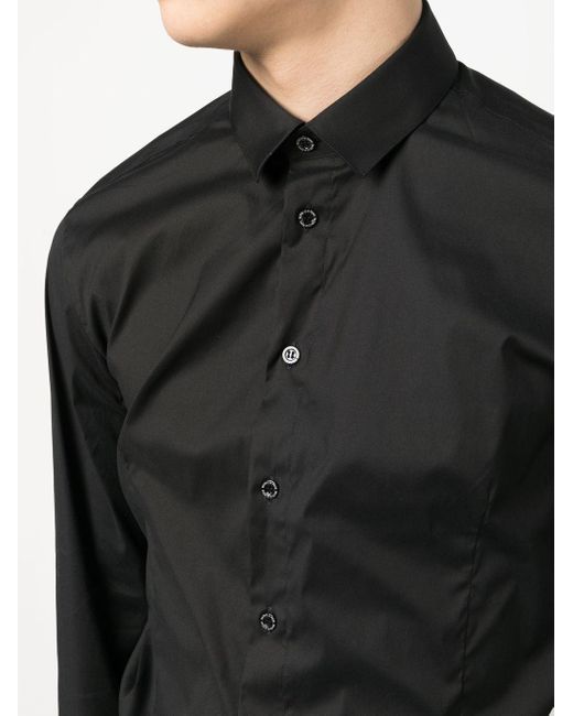 Camicia Slim Nera di Patrizia Pepe in Black da Uomo